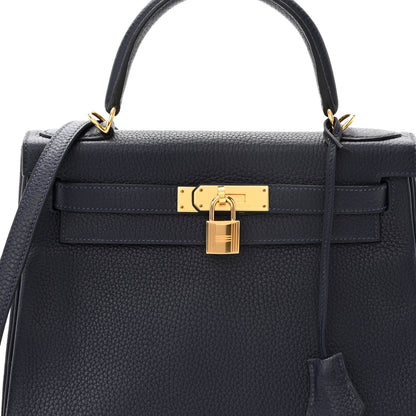 Hermes Togo Kelly Retourne 28 Bleu Nuit 9 of 14
