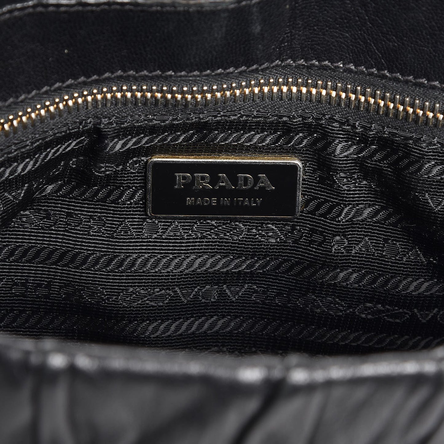 Nappa Dressy Gaufre Flap Bag Black