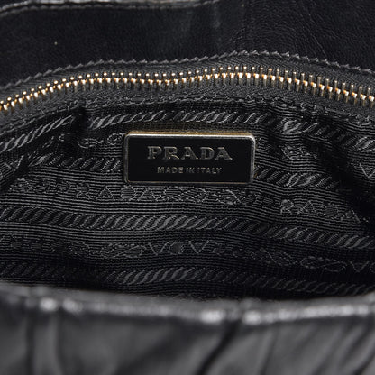 Prada Nappa Dressy Gaufre Flap Bag Black 5 of 8