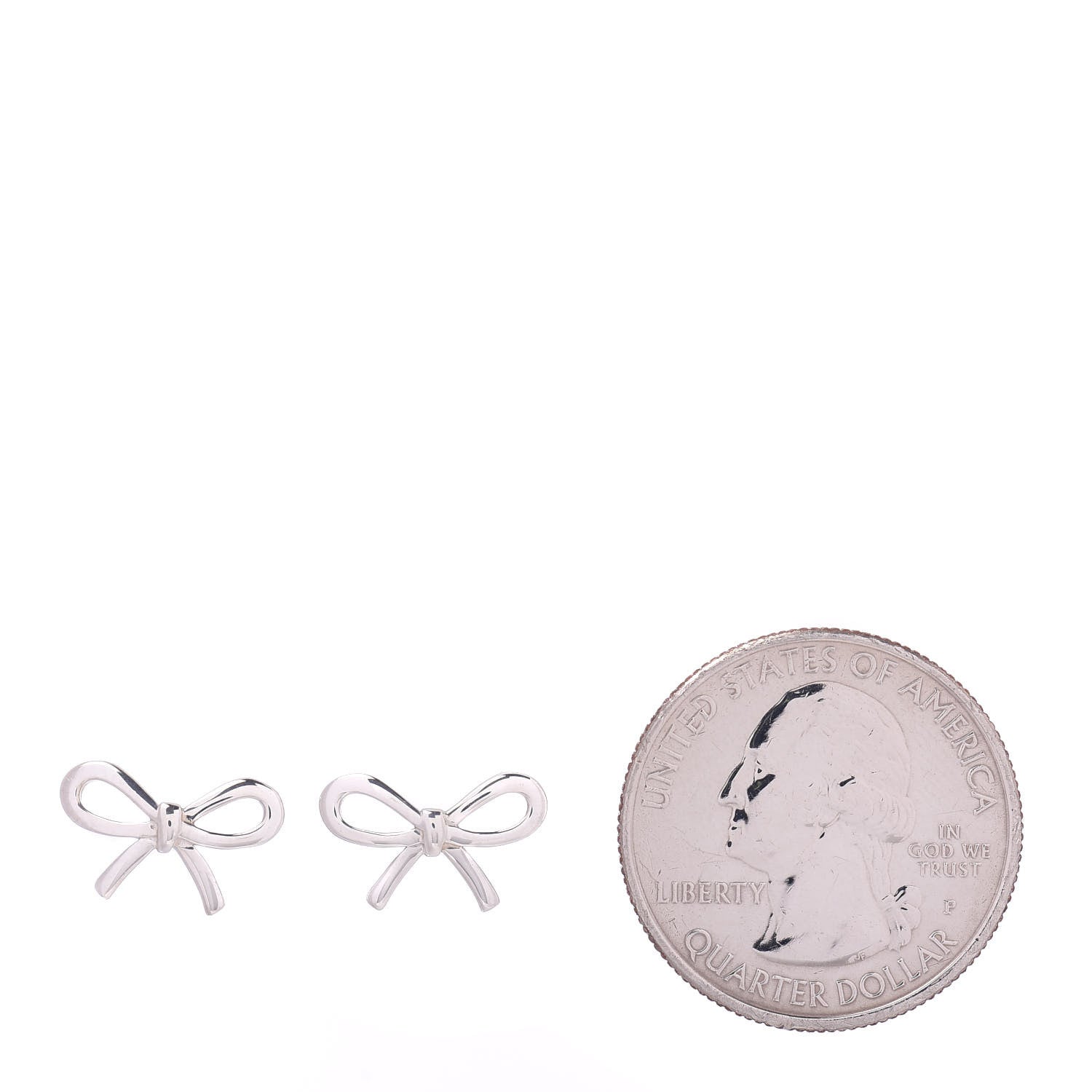 Tiffany Sterling Silver Bow Earrings 2 of 4