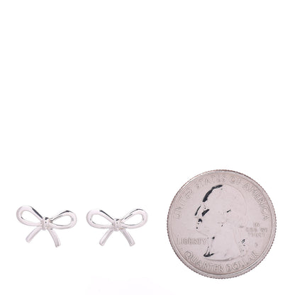 Tiffany Sterling Silver Bow Earrings 2 of 4