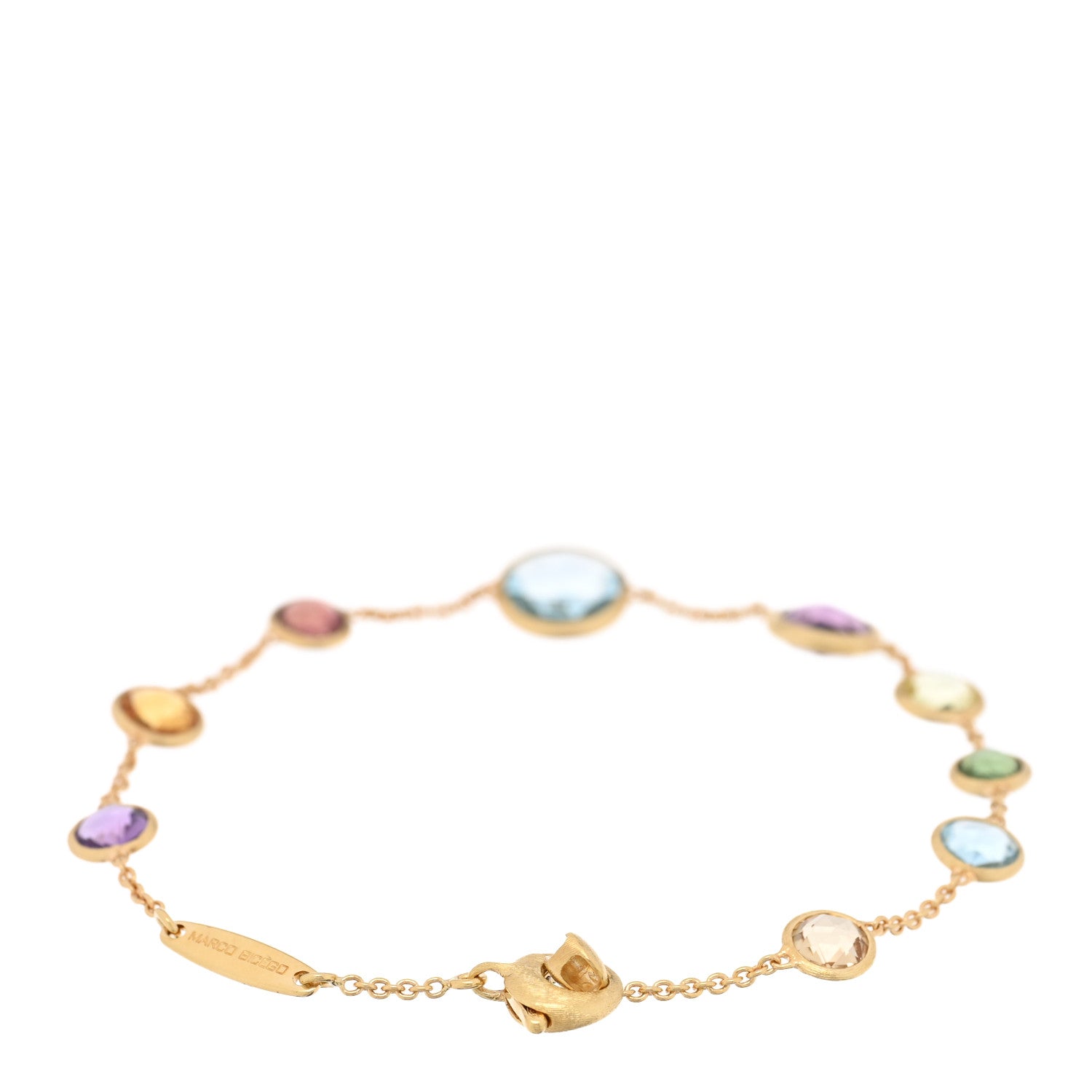 Marco Bicego 18K Yellow Gold Multi Gemstone Jaipur Color Bracelet 2 of 3