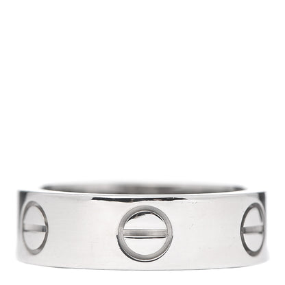 Cartier 18K White Gold 5.5mm LOVE Ring 50 5.25 1 of 6