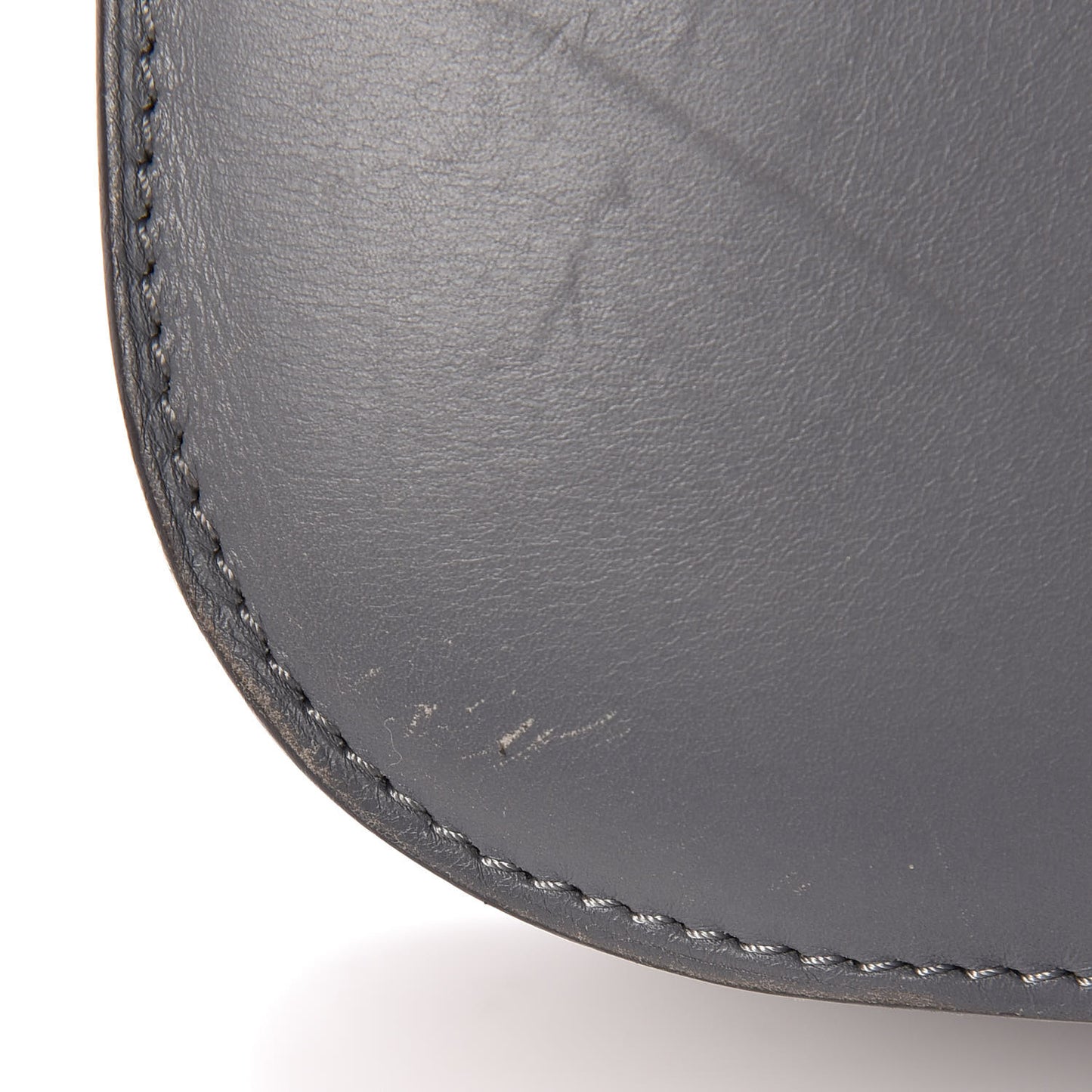 Box Calfskin Medium Classic Box Flap Bag Grey
