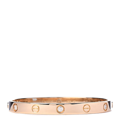 Cartier 18K Yellow Gold 6 Diamond LOVE Bracelet 17 1 of 6