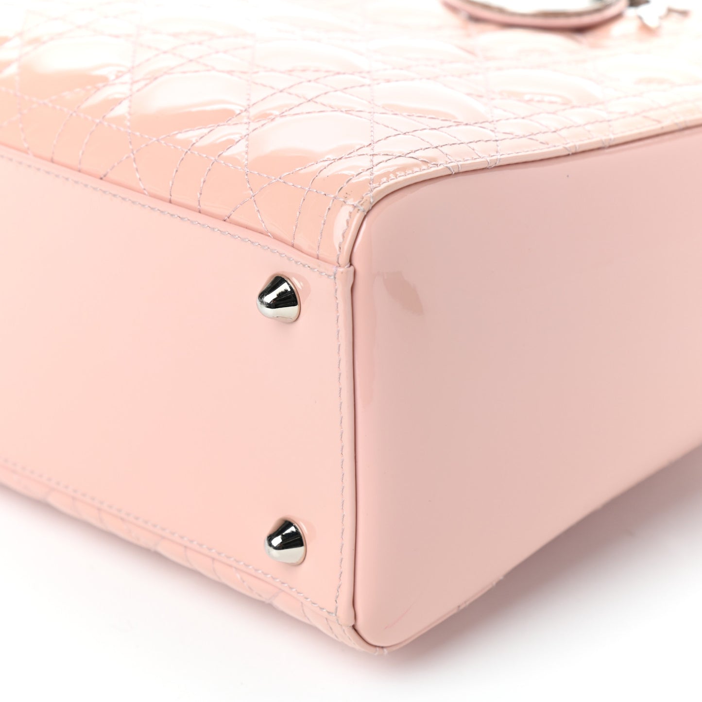 Patent Cannage Large Lady Dior Light Pink