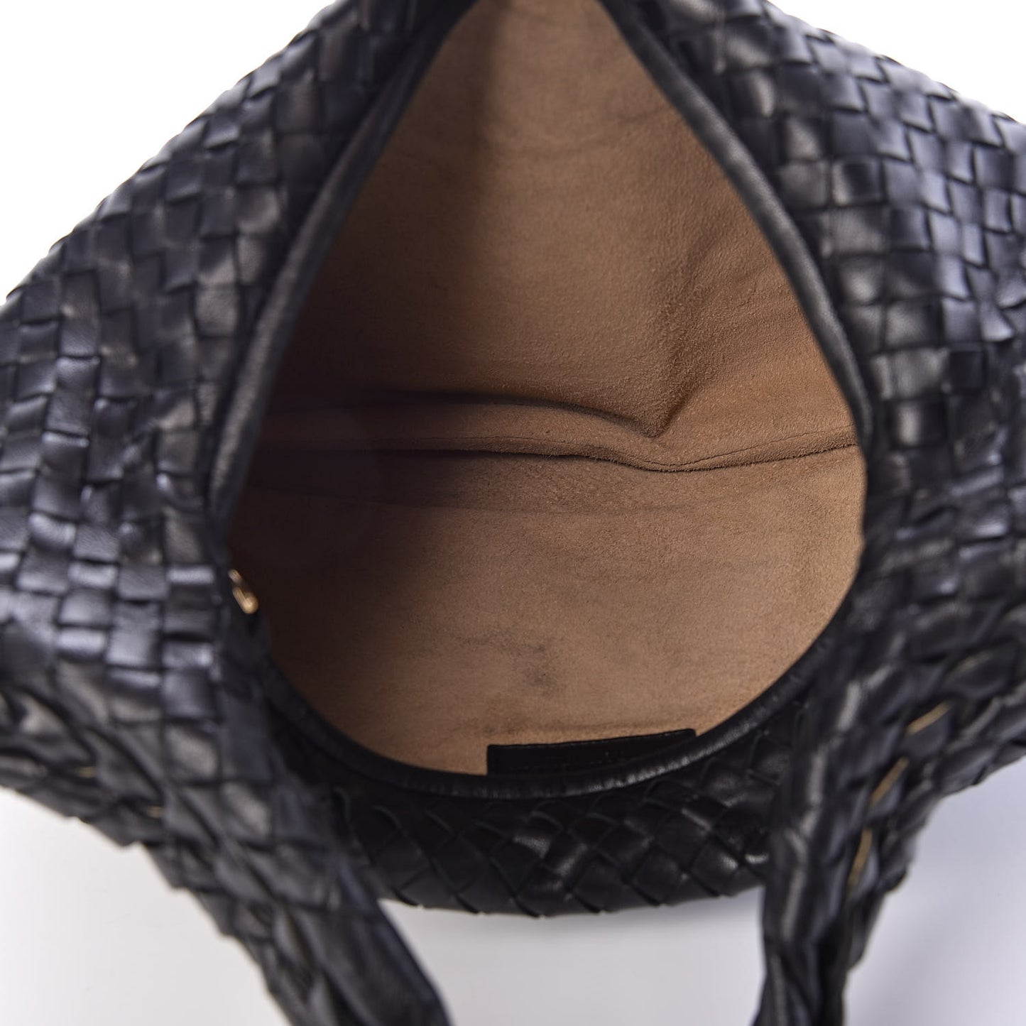 Nappa Intrecciato Medium Veneta Hobo Black