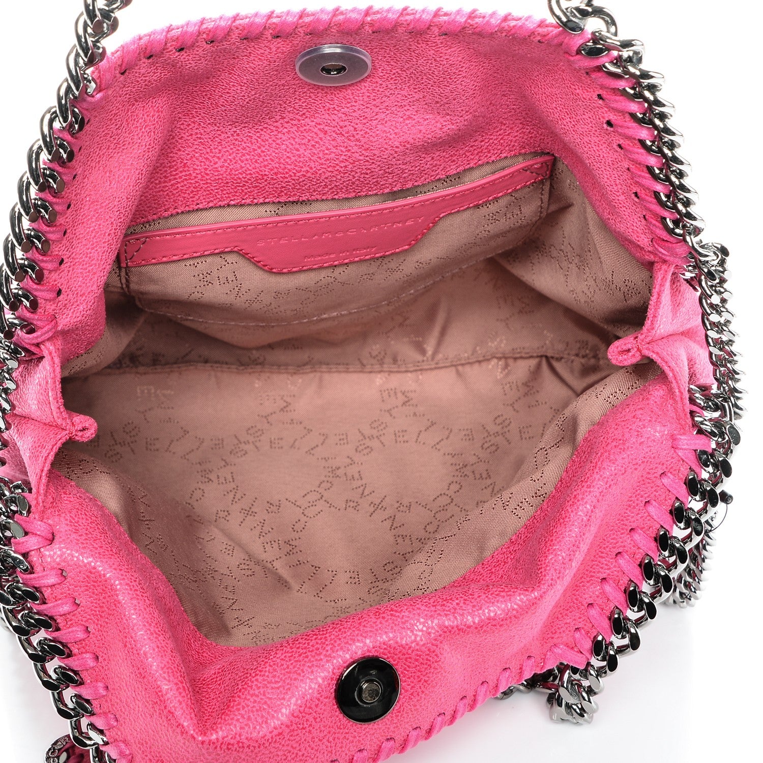 Stella McCartney Shaggy Deer Mini Falabella Fold Over Tote Hot Pink 4 of 5