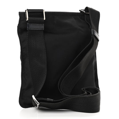 Prada Tessuto Nylon Saffiano Flat Messenger Bag Black 3 of 8
