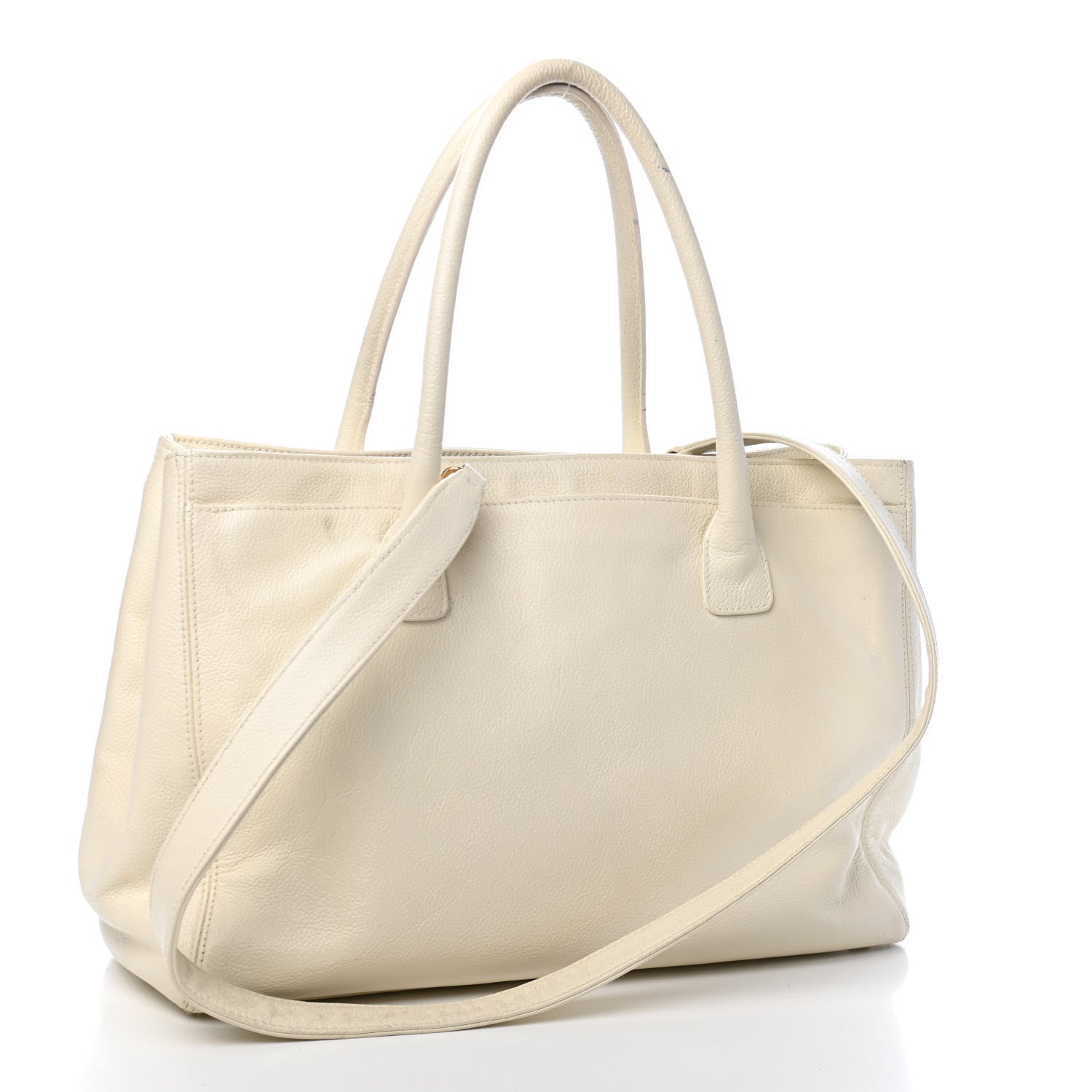 Chanel Calfskin Cerf Executive Shopper Tote White 2 of 22