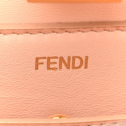 Fendi Vitello King Luxor Shiny Nappa Medium Peekaboo I SEE U East West Satchel Black Light Rose 6 of 9