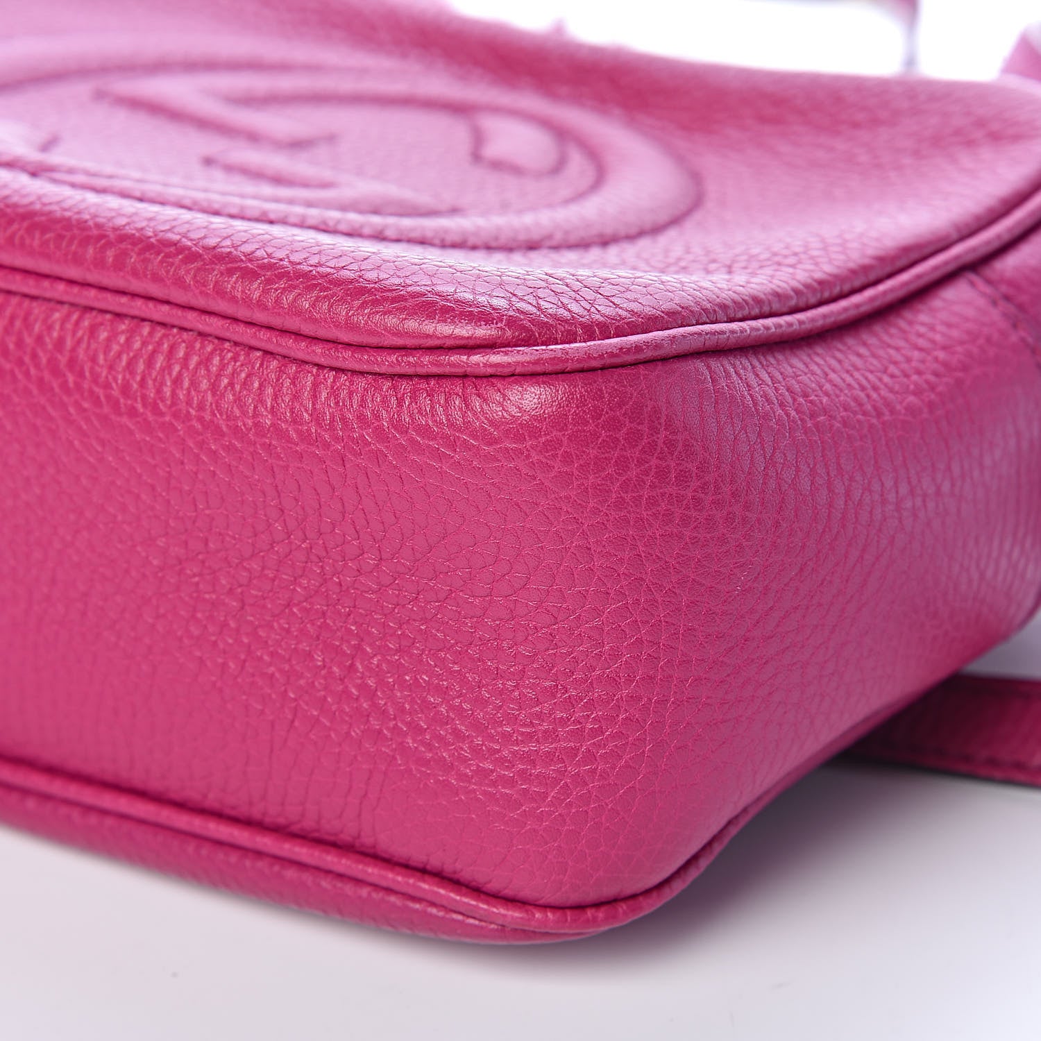 Gucci Pebbled Calfskin Small Soho Disco Bag Bright Bougainvillea 11 of 11