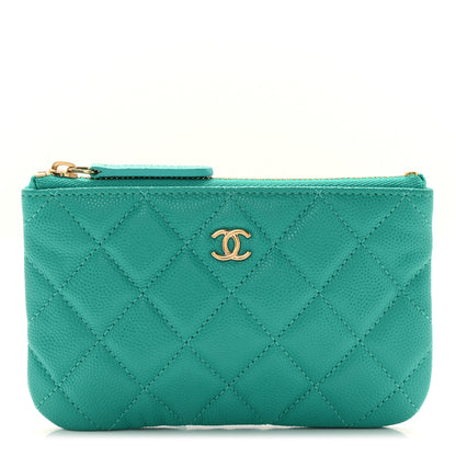 Chanel Caviar Quilted Small Cosmetic Case Light Blue 1 of 6