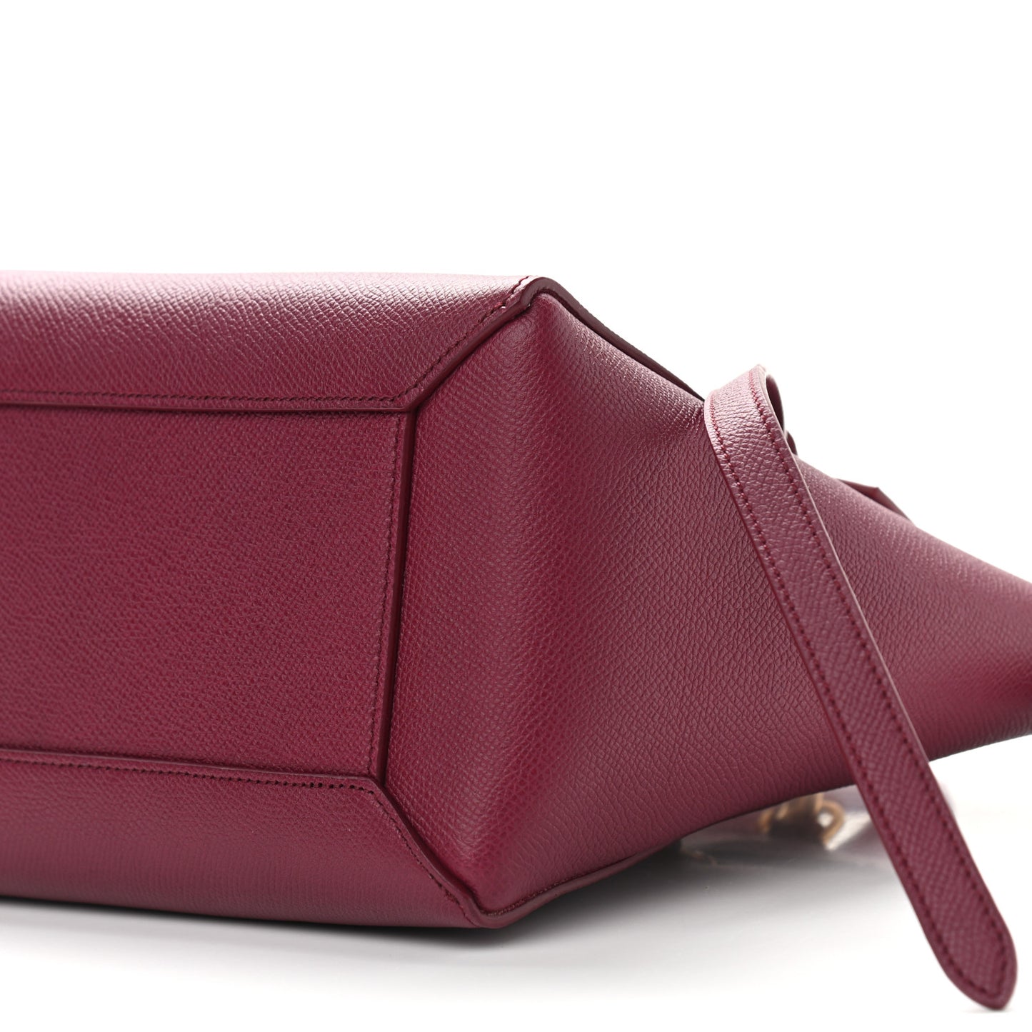 Grained Calfskin Micro Belt Bag Plum