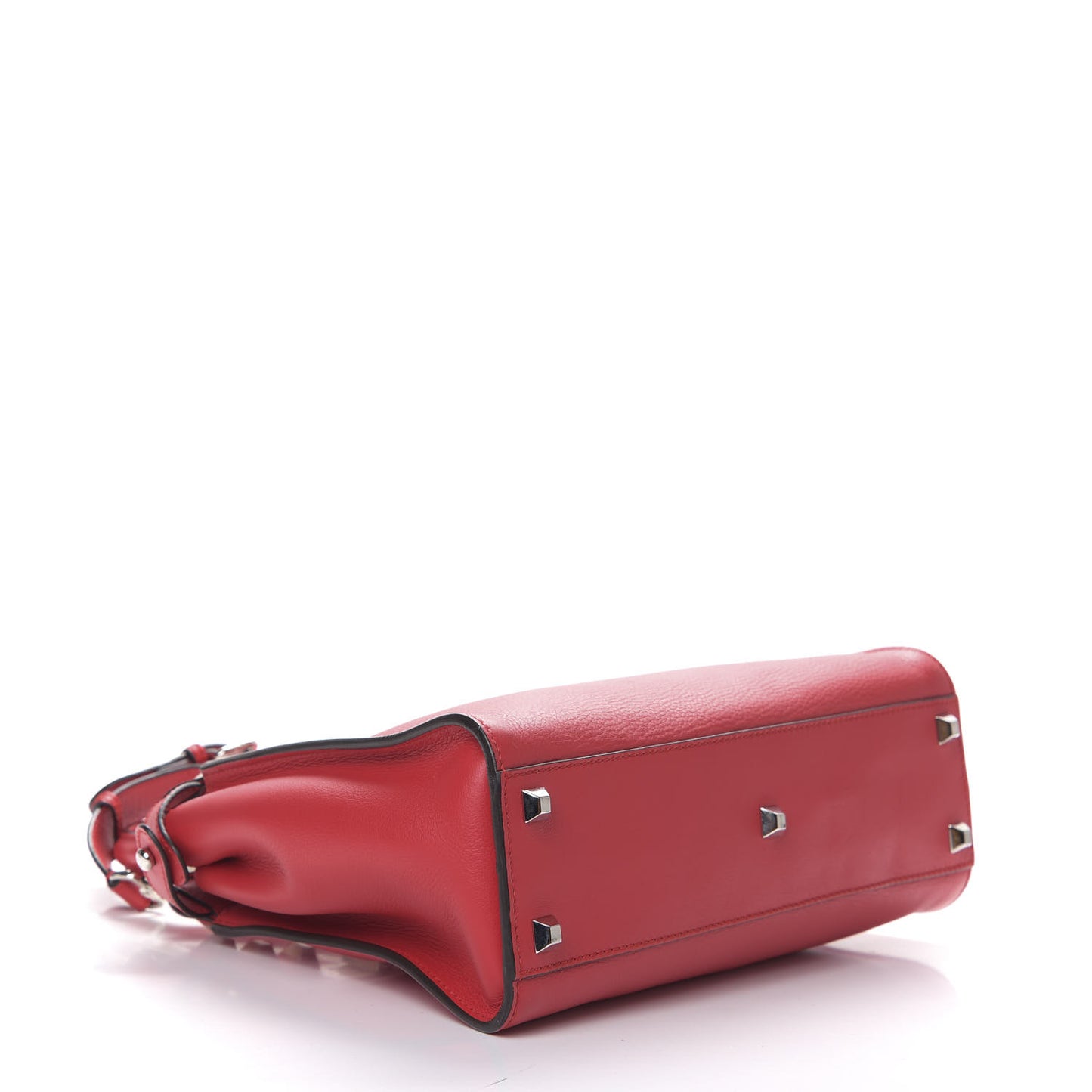 Vitello Seta Studded Medium Peekaboo Iconic Satchel Fiamma