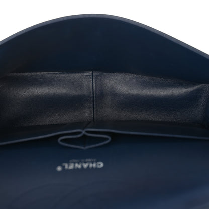 Chanel Patent Quilted Jumbo Double Flap Navy Blue 5 of 13
