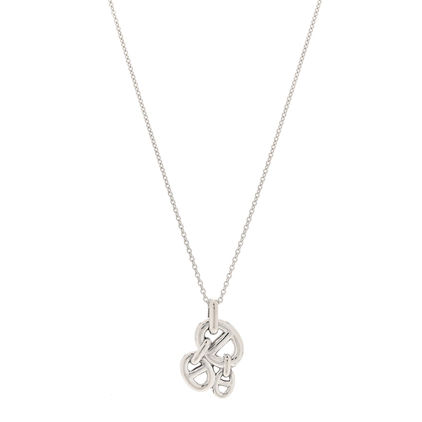 Sterling Silver Amulette Chaine d'Ancre Enchaine Pendant Necklace