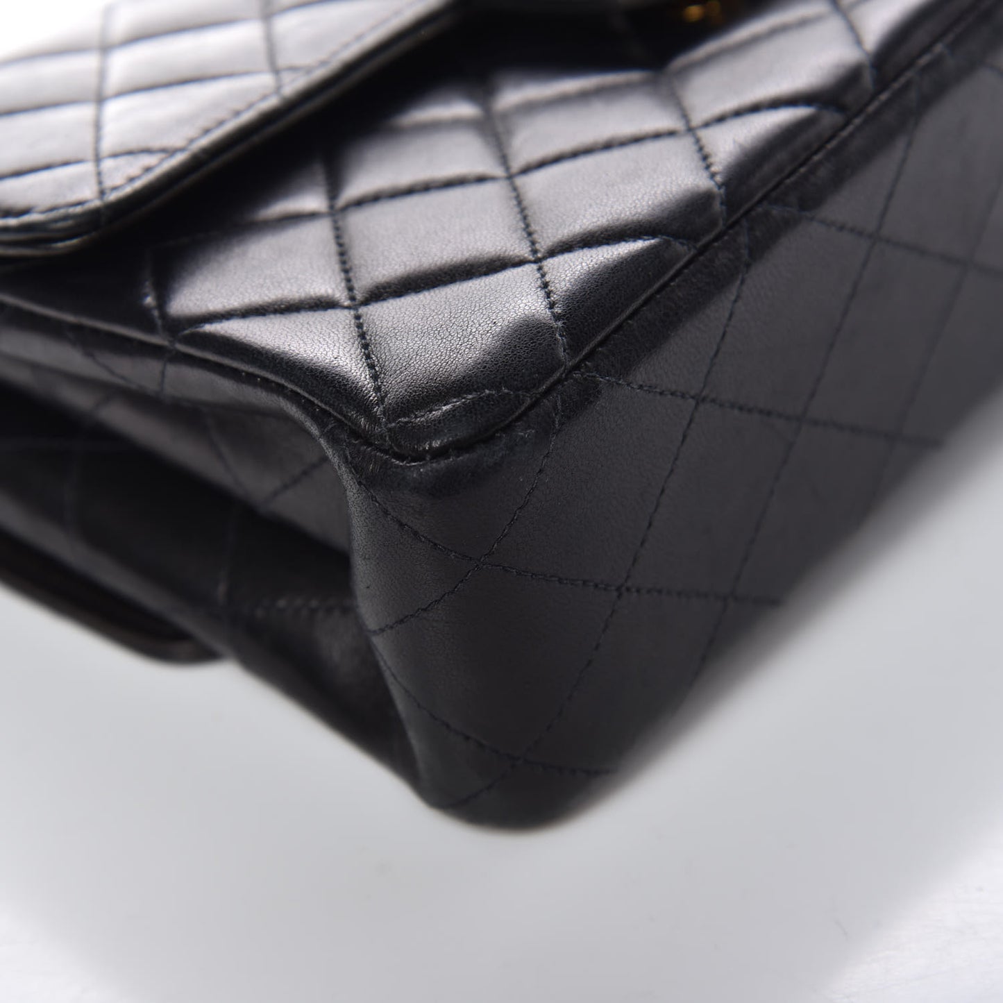 Lambskin Quilted Small Double Sided Flap Black