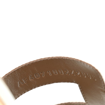 Hermes Calfskin Oasis Sandals 37 White 9 of 10