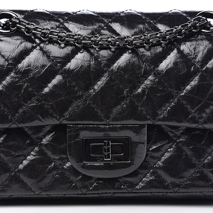Chanel Shiny Aged Calfskin Quilted 2.55 Reissue 224 Flap So Black 10 of 10