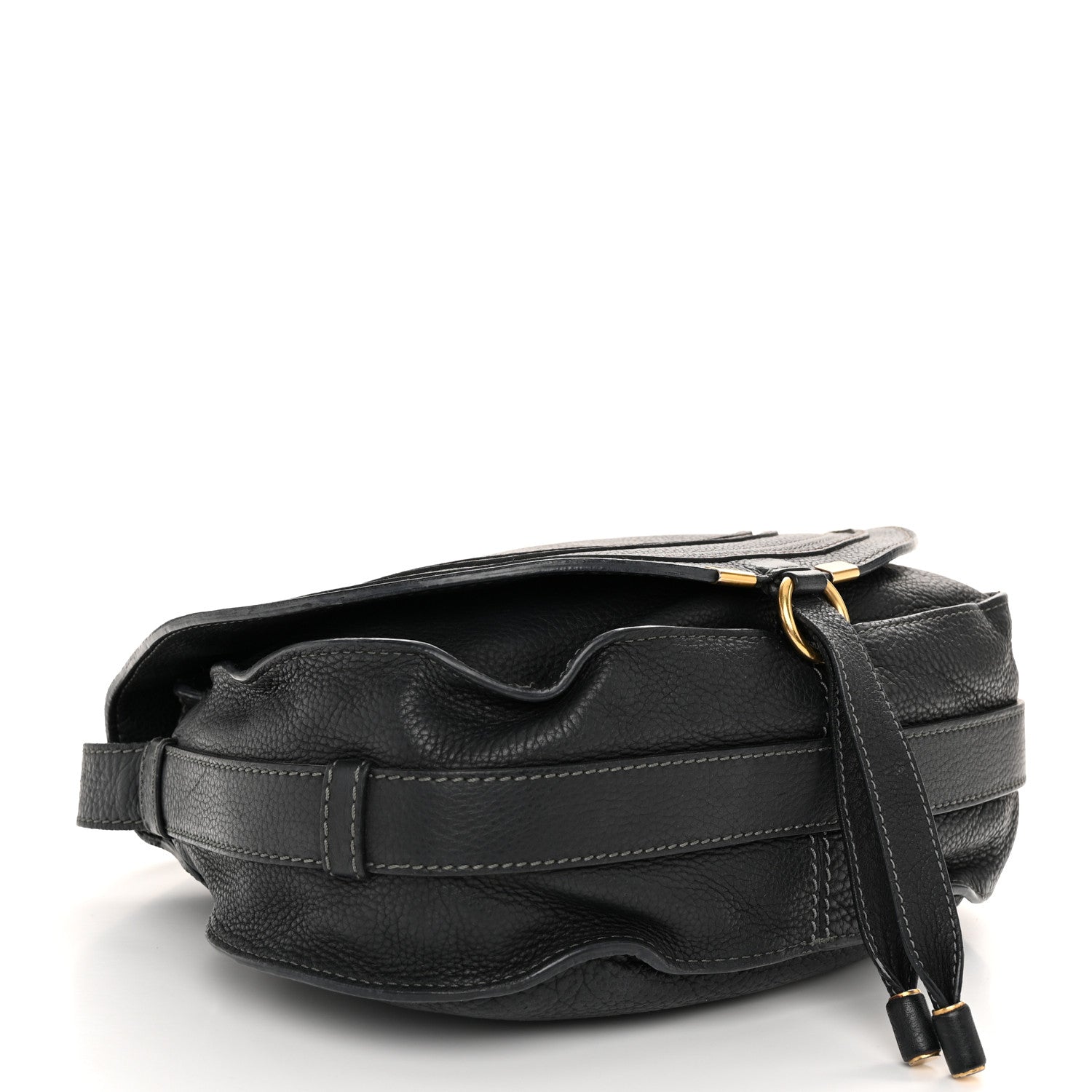 Chloe Grained Calfskin Medium Marcie Saddle Bag Black 4 of 14