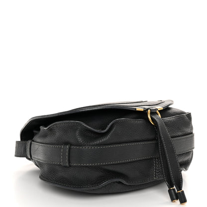 Chloe Grained Calfskin Medium Marcie Saddle Bag Black 4 of 14
