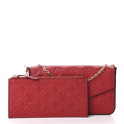 Louis Vuitton Empreinte Pochette Felicie Chain Wallet Scarlet 5 of 12