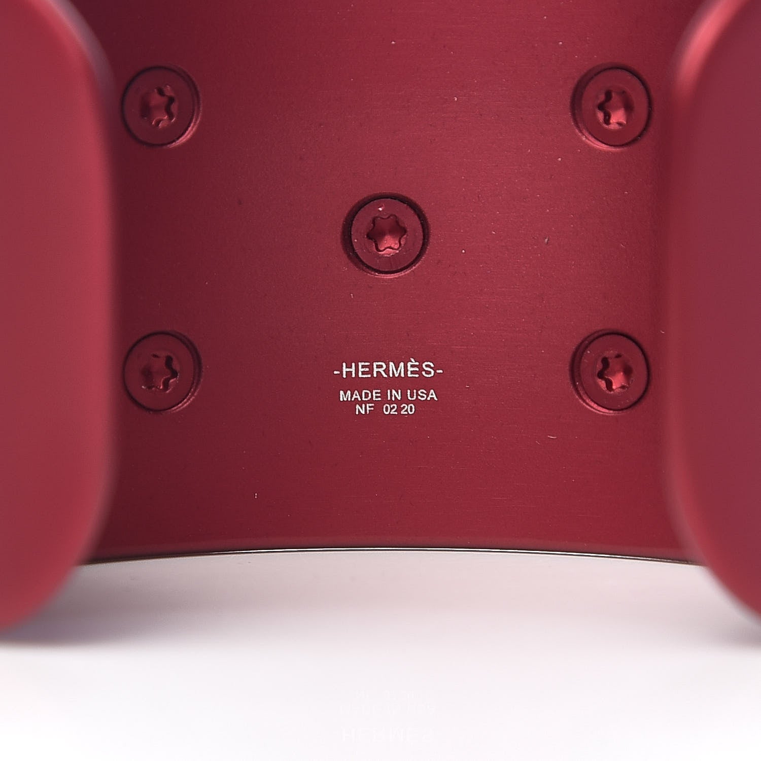 Hermes Aluminium Sunset Collier De Chien CDC Bracelet T2 Rouge H 3 of 3