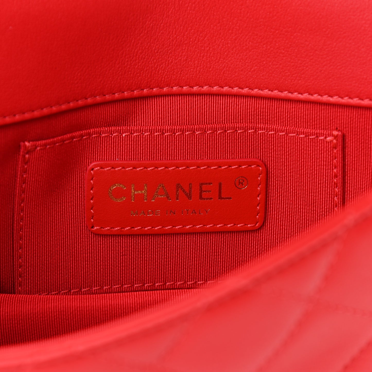 Calfskin Quilted Mini Flap Bag Red