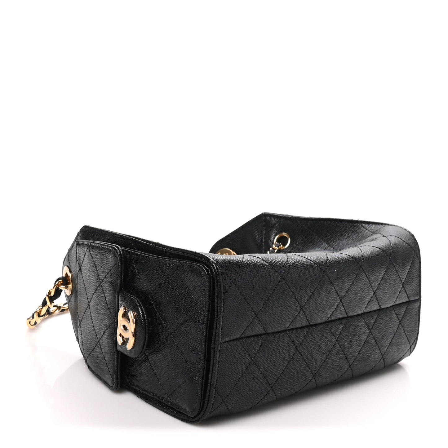 Caviar Quilted Mini Chanel 25 Handbag Black
