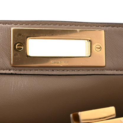 Fendi Vitello Seta Shiny Nappa Plexiglass Medium Peekaboo I SEE U Satchel Tortora 10 of 13