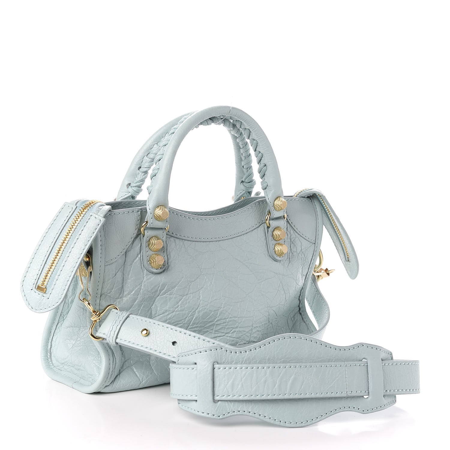 Balenciaga Agneau Giant 12 Gold Hardware Mini City Bleu Maldives 4 of 12