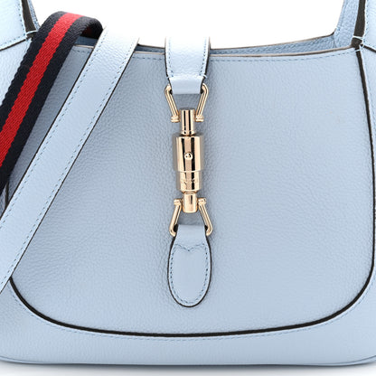 Gucci Grained Calfskin Web Medium Jackie 1961 Hobo Light Blue 8 of 10