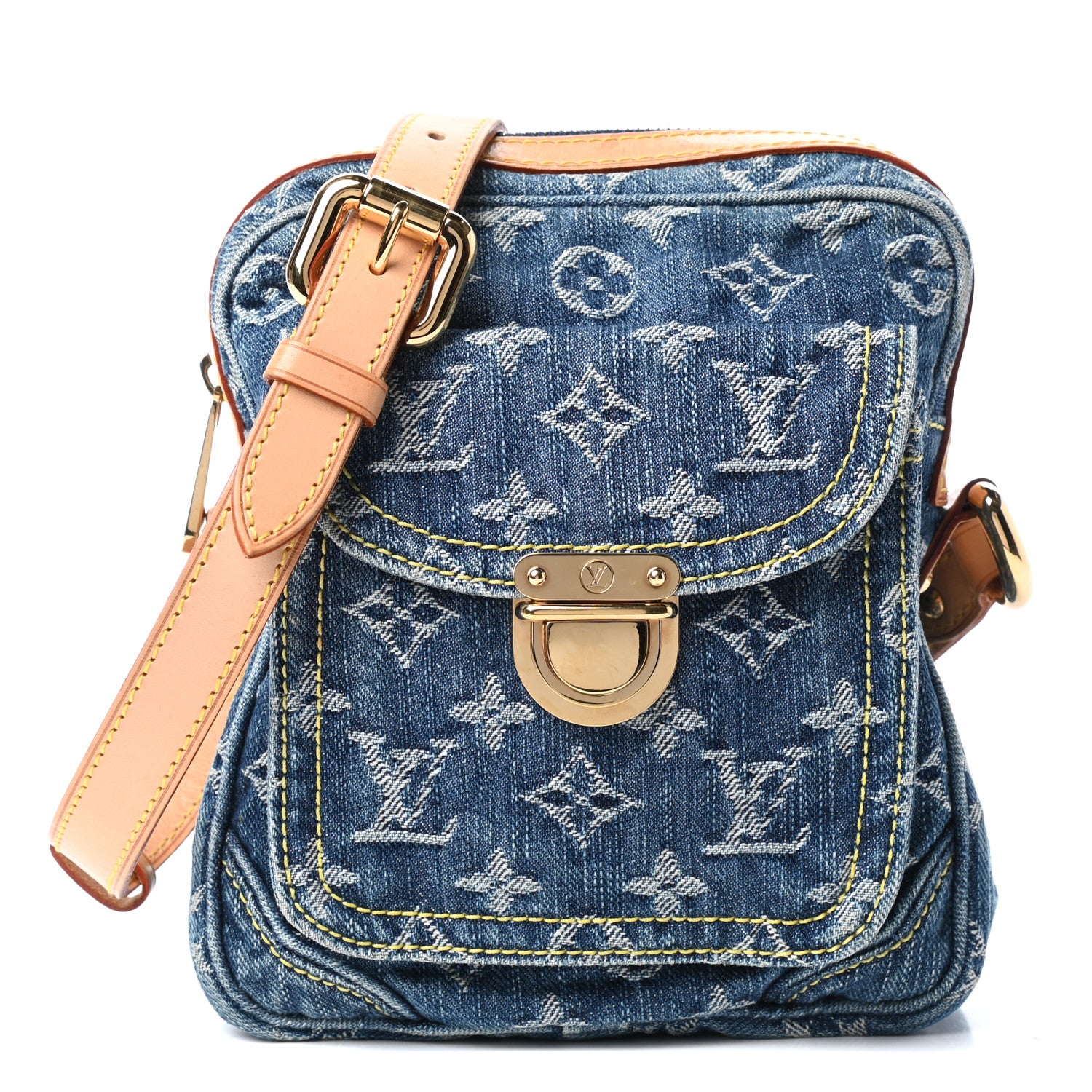 Louis Vuitton Denim Camera Bag Blue 1 of 9