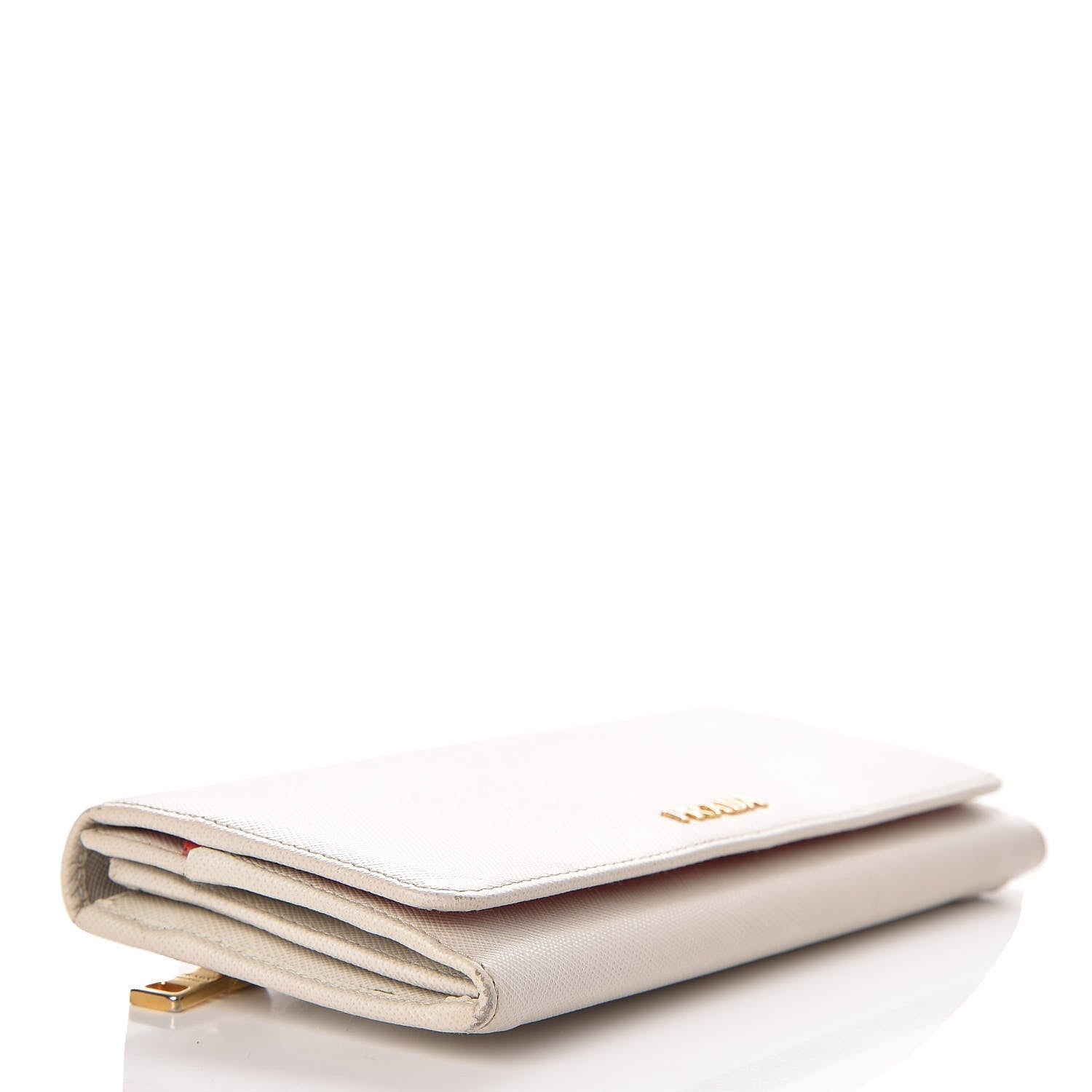 Prada Saffiano Colour Continental Flap Wallet Talco Hibiscus 4 of 11