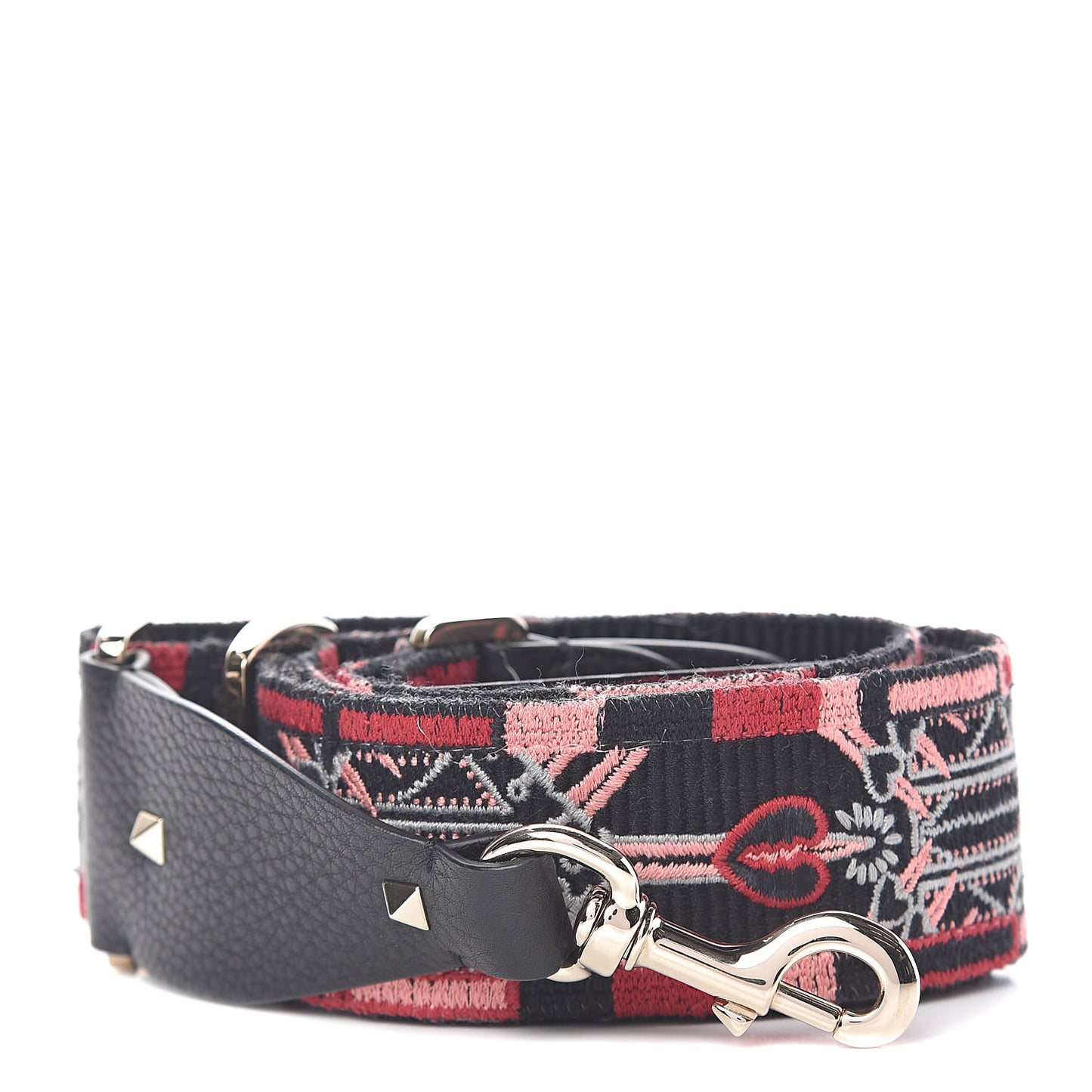 Canvas Loveblade Embroidered Rockstud Guitar Strap Multicolor