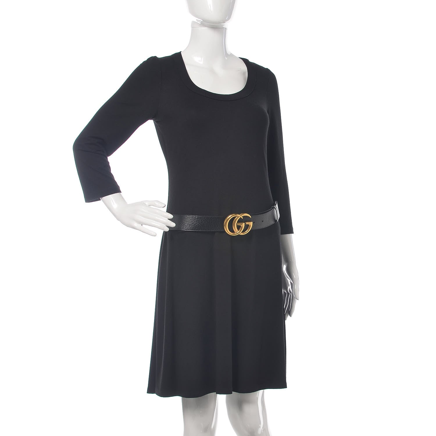 Gucci Textured Calfskin Double G 40mm Belt 90 36 Black 2 of 7