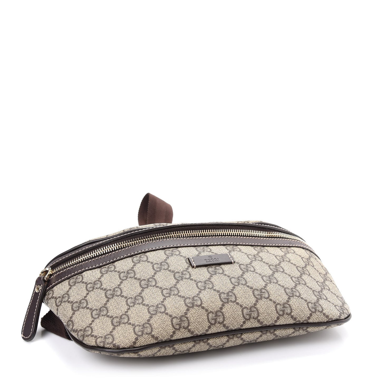 GG Supreme Monogram Belt Bag Dark Brown