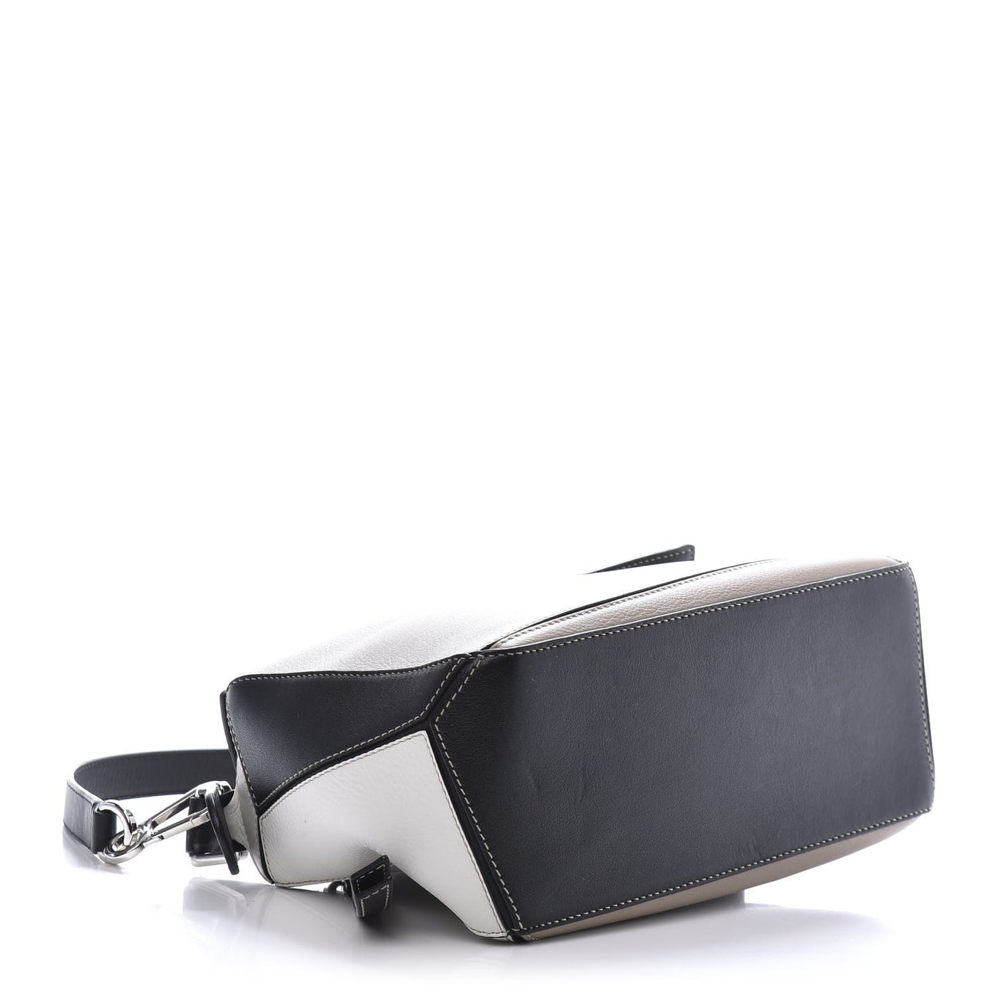 Calfskin Small Puzzle Bag Black Taupe