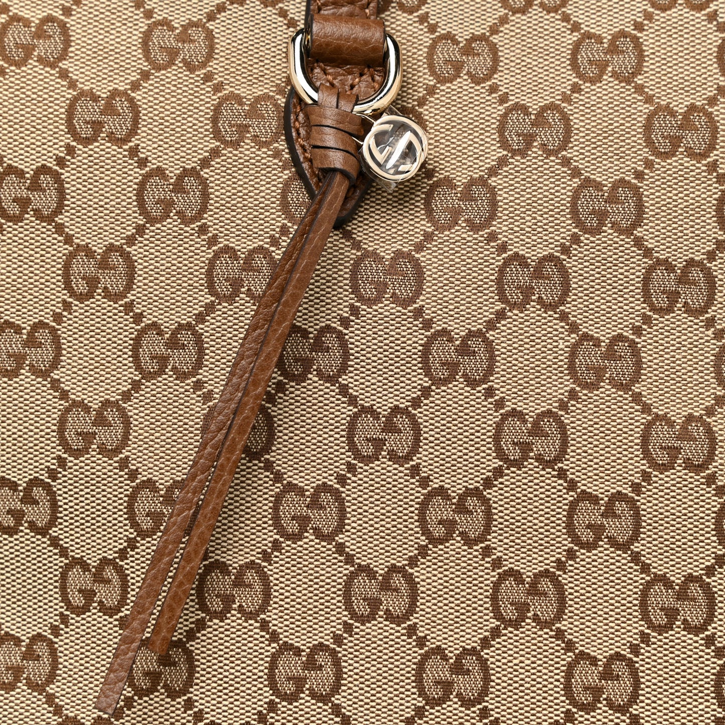 Monogram Medium Bree Zippered Tote Beige Tabacco