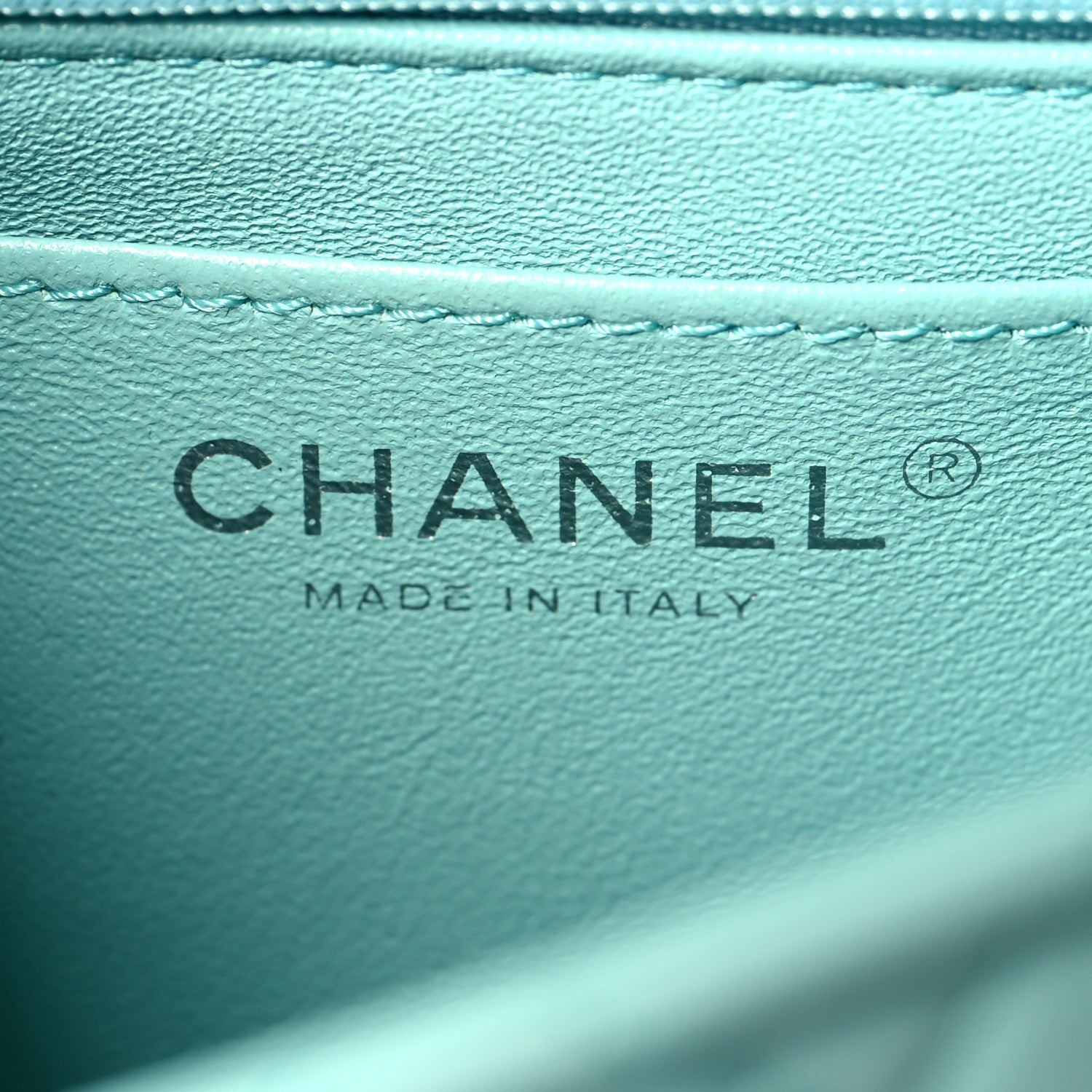 Chanel Lambskin Quilted Mini Square Flap Light Green 6 of 10