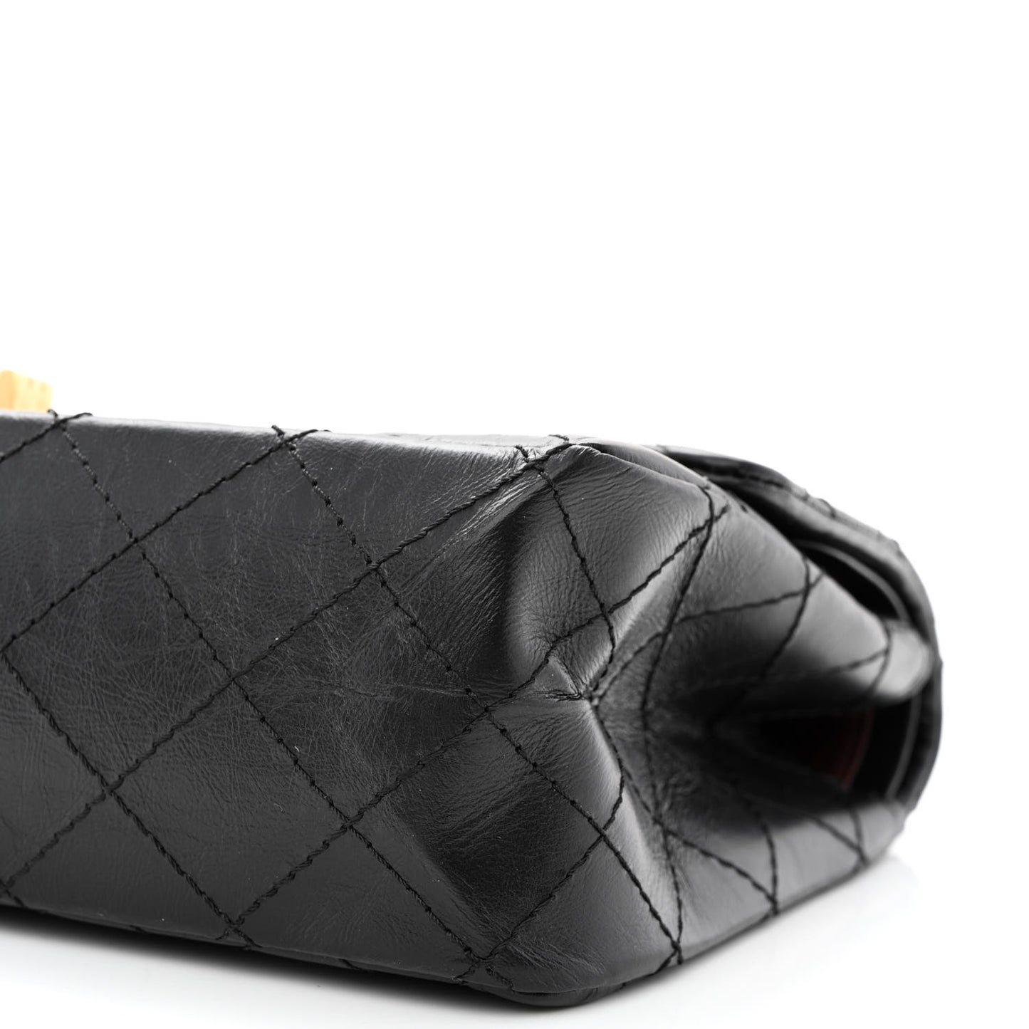 Aged Calfskin Quilted 2.55 Reissue 226 Flap Black