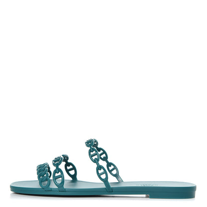 Hermes TPU Rivage Sandals 40 Vert d'Ete 1 of 7