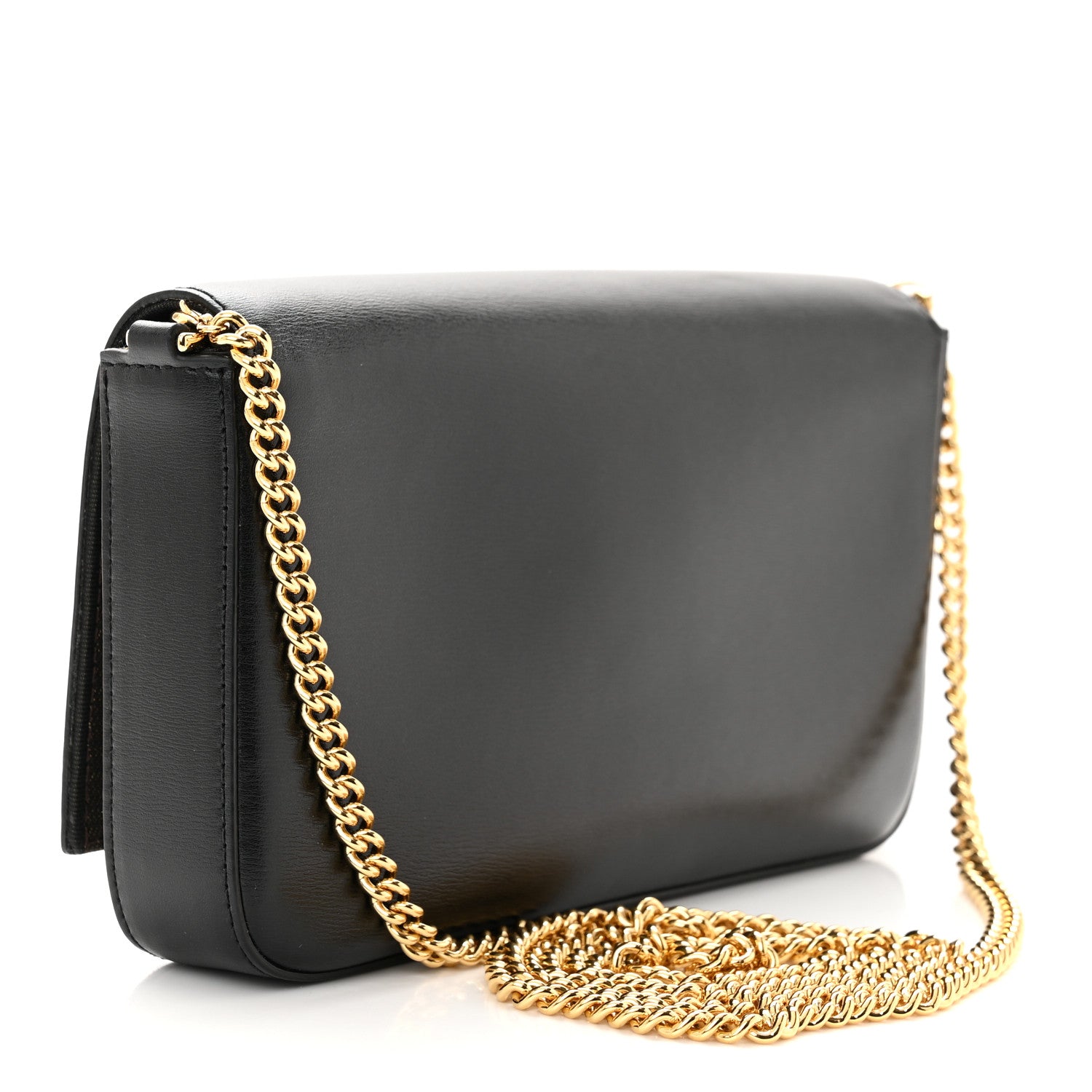 Fendi Vitello Palmellato Wallet on Chain with Pouches Black 4 of 11