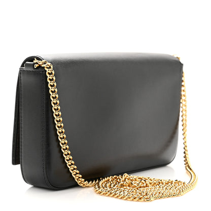 Fendi Vitello Palmellato Wallet on Chain with Pouches Black 4 of 11