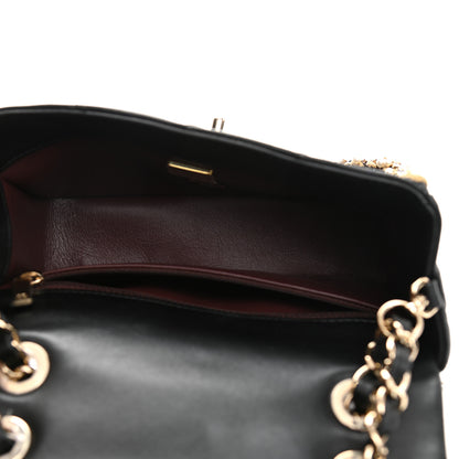 Chanel Lambskin Quilted Pearl Edge Mini Rectangular Flap Bag Black 5 of 11