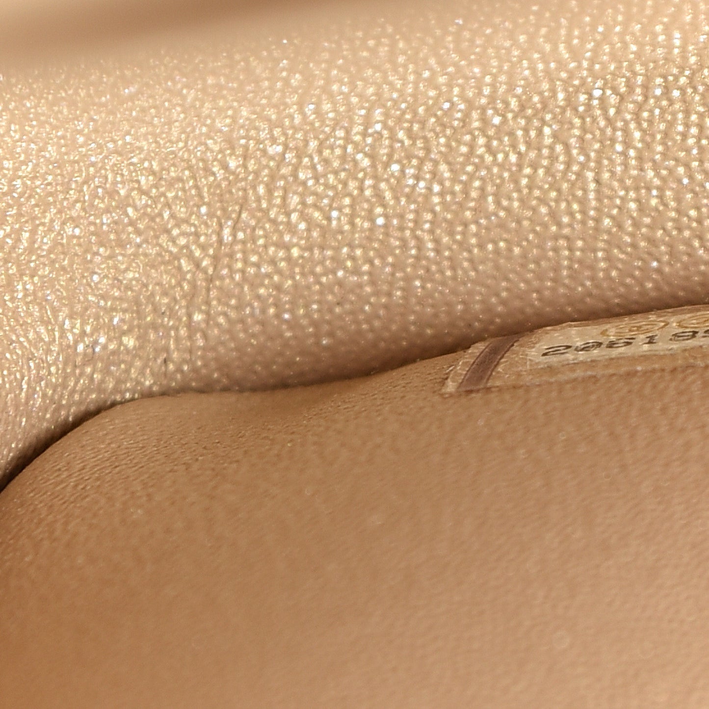 Pearly Caviar Quilted Jumbo Double Flap Gold