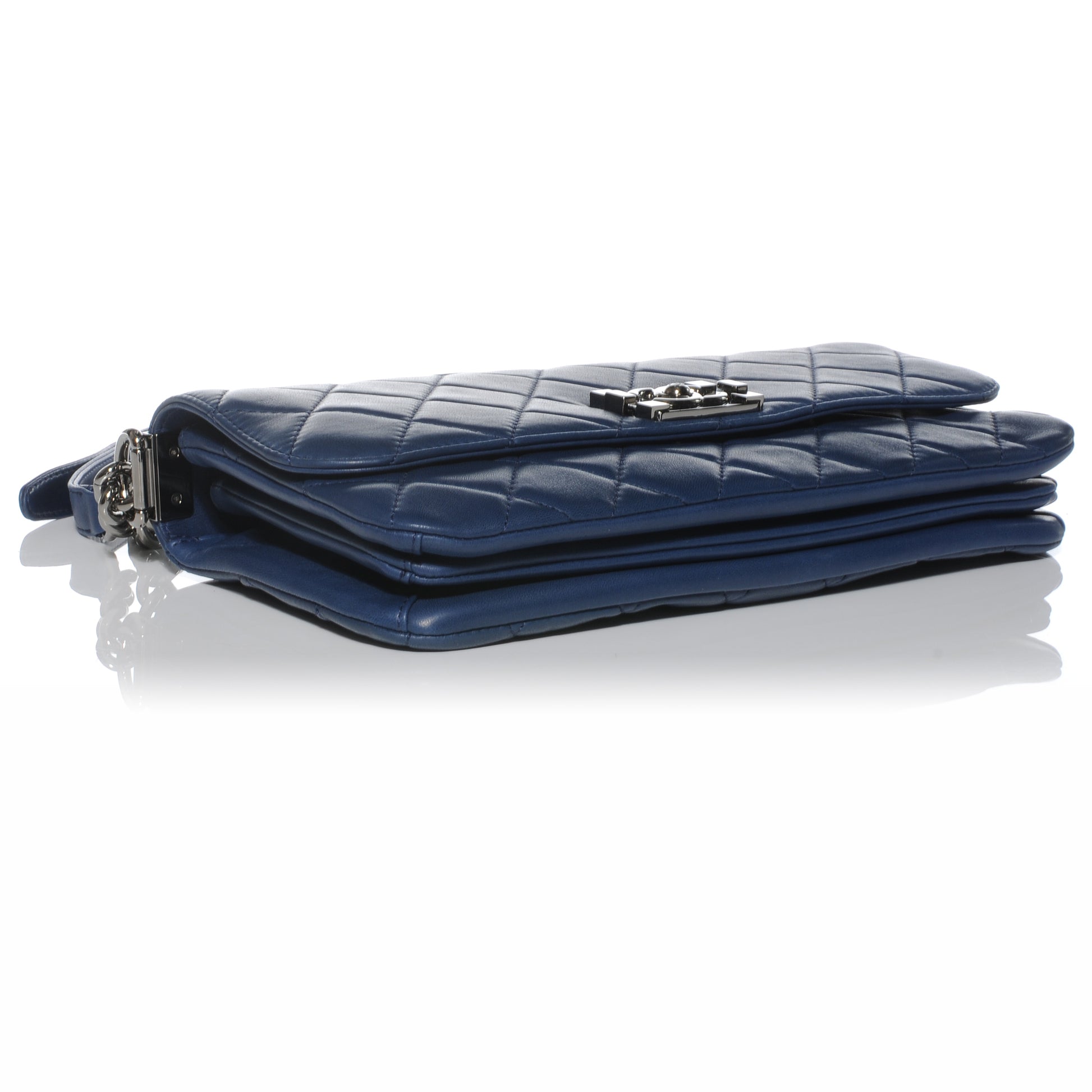 Chanel Lambskin Quilted Soft Boy Flap Blue 4 of 7