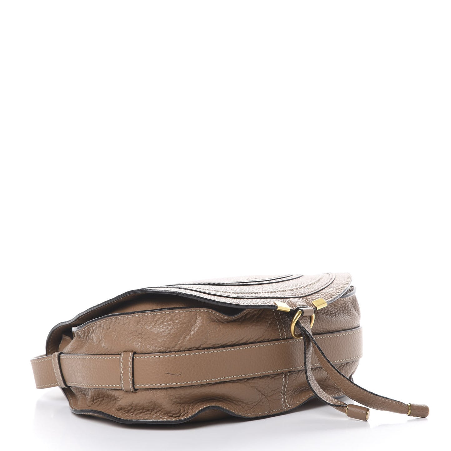 Calfskin Medium Marcie Round Crossbody Bag Nut
