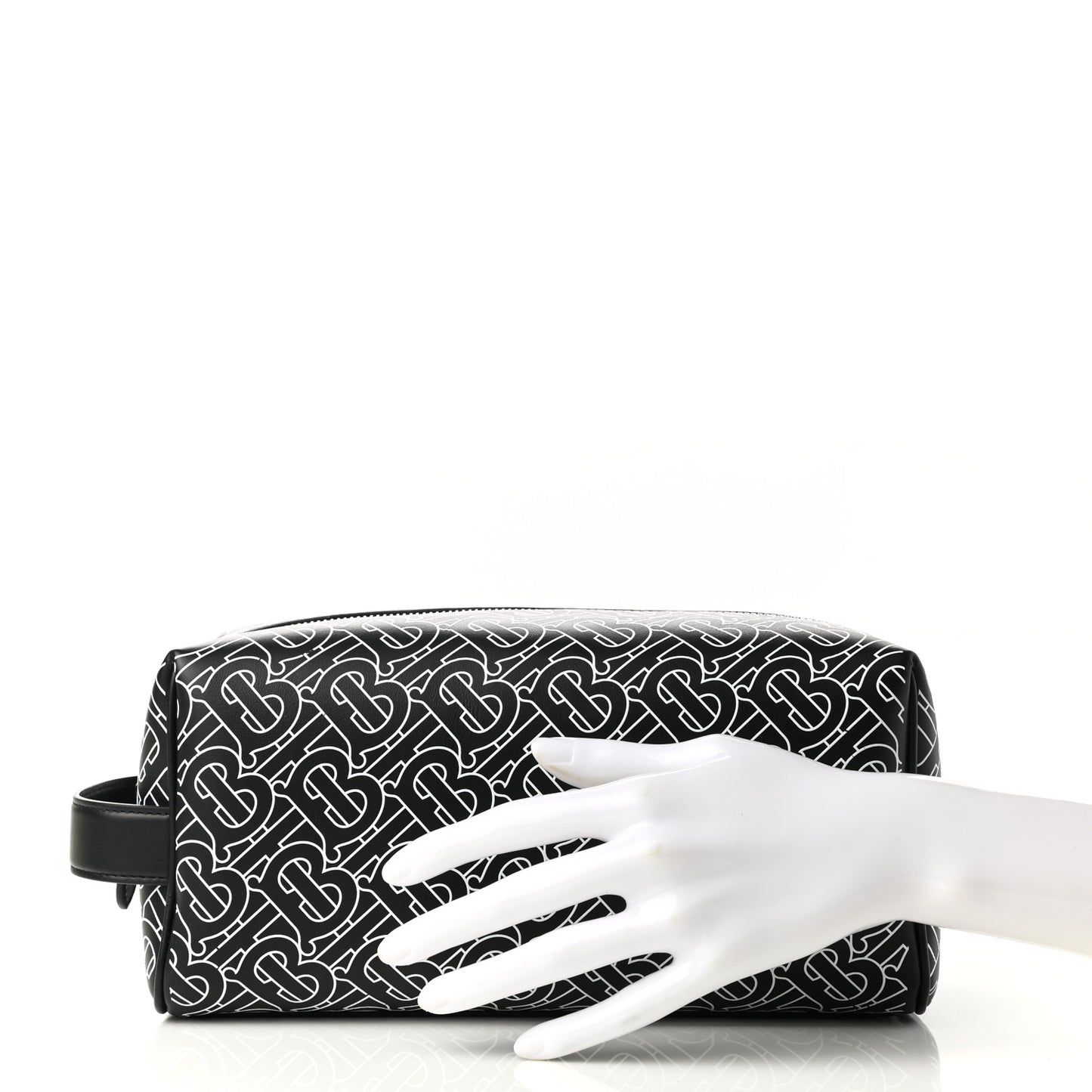 Calfskin Monogram Washbag Black White